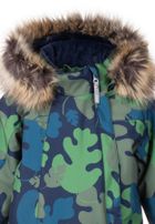 Kombinezon chłopięcy z kapturem, niebiesko-zielony, Lenne