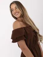 Kombinezon damski, brązowy, Italy Moda