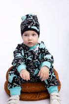 Kombinezon przejściowy chłopięcy z kapturem, mix, Nicol