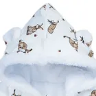 Kombinezon przejściowy chłopięcy z kapturem, ocieplany, biały, Nicol