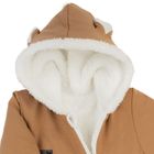 Kombinezon przejściowy chłopięcy z kapturem, ocieplany, brązowy, Nicol