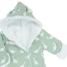 Kombinezon przejściowy chłopięcy z kapturem, ocieplany, miętowy, Nicol