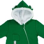 Kombinezon przejściowy chłopięcy z kapturem, ocieplany, zielony, Nicol