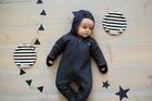 Kombinezon przejściowy dziecięcy z kapturem, ocieplany, granatowy, Happy Day, Pinokio