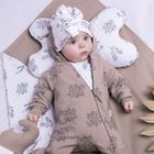 Kombinezon przejściowy dziewczęcy z kapturem, beżowy, Nicol