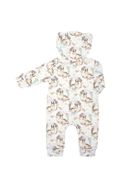 Kombinezon przejściowy dziewczęcy z kapturem, ecru, Nicol