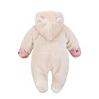 Kombinezon przejściowy dziewczęcy z kapturem, ocieplany, ecru, Eevi