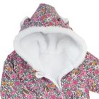 Kombinezon przejściowy dziewczęcy z kapturem, ocieplany, różowy, Nicol