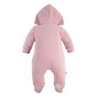 Kombinezon przejściowy dziewczęcy z kapturem, różowy, Eevi