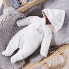 Kombinezon przejściowy niemowlęcy z kapturem, ecru, Eevi