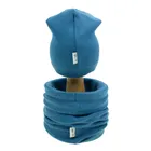 Komplet chłopięcy, Czapka, Komin, niebieski, Nicol