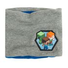 Komplet chłopięcy, Czapka z pomponem, Komin, szary, Minecraft