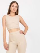 Komplet damski, beżowy, Italy Moda