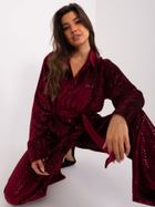 Komplet damski, bordowy, Lakerta