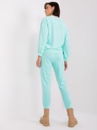 Komplet damski, welurowy, niebieski, Italy Moda
