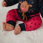 Komplet dziewczęcy, Body z długim rekawem, Spodnie dresowe, różowy, Eevi