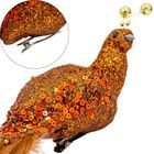 Koopman, ptaszek dekoracyjny na klipsie, brązowo-miedziany, 38 cm