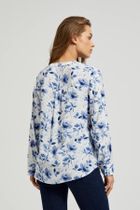 Koszula damska z długim rękawem, biała, Moodo