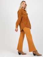 Koszula damska z długim rękawem, brązowa, Factory Price