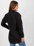 Koszula damska z długim rękawem, czarna, Factory Price