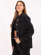 Koszula jeansowa damska z długim rękawem, czarna, Sublevel