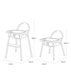 Krzesełko do karmienia, regulowane, szary