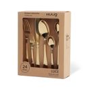 Kulig, Luce, komplet sztućców dla 4 osób, złoty, 24 szt.