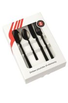 Kulig, Piano, komplet sztućców, Shiny Black, 24 szt.