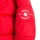 Kurtka chłopięca z kapturem, czerwona, pikowana, Tom Tailor