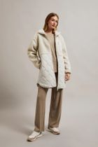 Kurtka damska, beżowa, Moodo