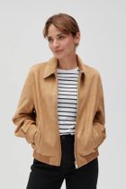 Kurtka damska, beżowa, Moodo