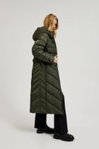 Kurtka damska z kapturem, khaki, Moodo