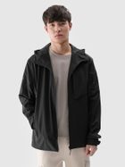 Kurtka męska z kapturem, czarna, 4F