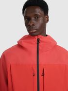 Kurtka męska z kapturem, czerwona, 4F