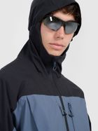 Kurtka męska z kapturem, granatowa, 4F