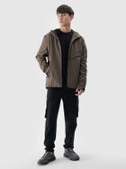 Kurtka męska z kapturem, zielona, 4F