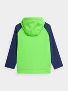 Kurtka softshell chłopięca z kapturem, zielona, 4F