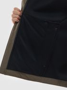 Kurtka softshell męska z kapturem, zielona, 4F