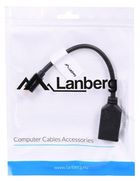 Lanberg, adapter, AD-0003-BK, Mini DisplayPort M - DisplayPort F, 0,10m, czarny