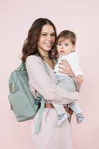 Lassig, Glam Label, Goldie Backpack, plecak dla mam z akcesoriami, mint