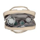 Lassig, Green Label, plecak dla mam z akcesoriami Vividal, kwadratowy, humus