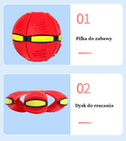 Latająca piłka 2w1, dyskopiłka, czerwona