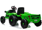 Lean Cars, traktor z przyczepą, pojazd na akumulator, CH9959, zielony