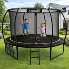Lean Sport, trampolina ogrodowa z siatką wewnętrzną, czarno-zielona, 305 cm, 10ft