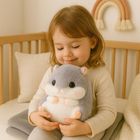 Lean Toys, chomik, maskotka z kocykiem, szara, 3w1