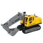 Lean Toys, ciężarówka z lawetą i koparką, ruchoma, pojazd interaktywny, Żółta