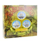 Lean Toys, Dekoracyjny Statek Żaglowiec Fregata, biały, 49-43 cm