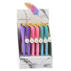 Lean Toys, długopis metalowy z perłą, automatyczny, niebieski, 1.0 mm, 1 szt.