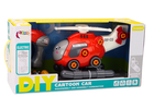 Lean Toys, helikopter do skręcania, czerwony