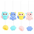Lean Toys, karuzela do łóżeczka z projektorem, 2w1, różowa